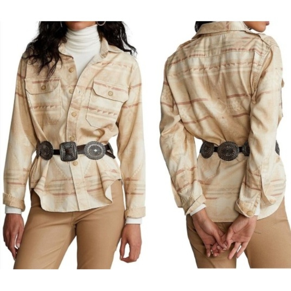Polo Ralph Lauren Southwestern Twill Shirt Women Medium